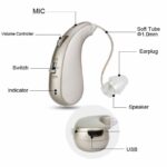 1Pair of Invisible Hearing Aids for Seniors with Sound Amplifier and Assistive Listening Earphones