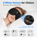 Bluetooth White Noise Milk Silk 3D Eye Socket Full Blackout Breathable Smart Music Sleep Mask - Image 2